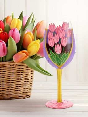 LOLITA MOTHER'S DAY WRAPPED UP HAND PAINTED WINE